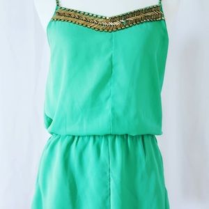 Emerald green romper